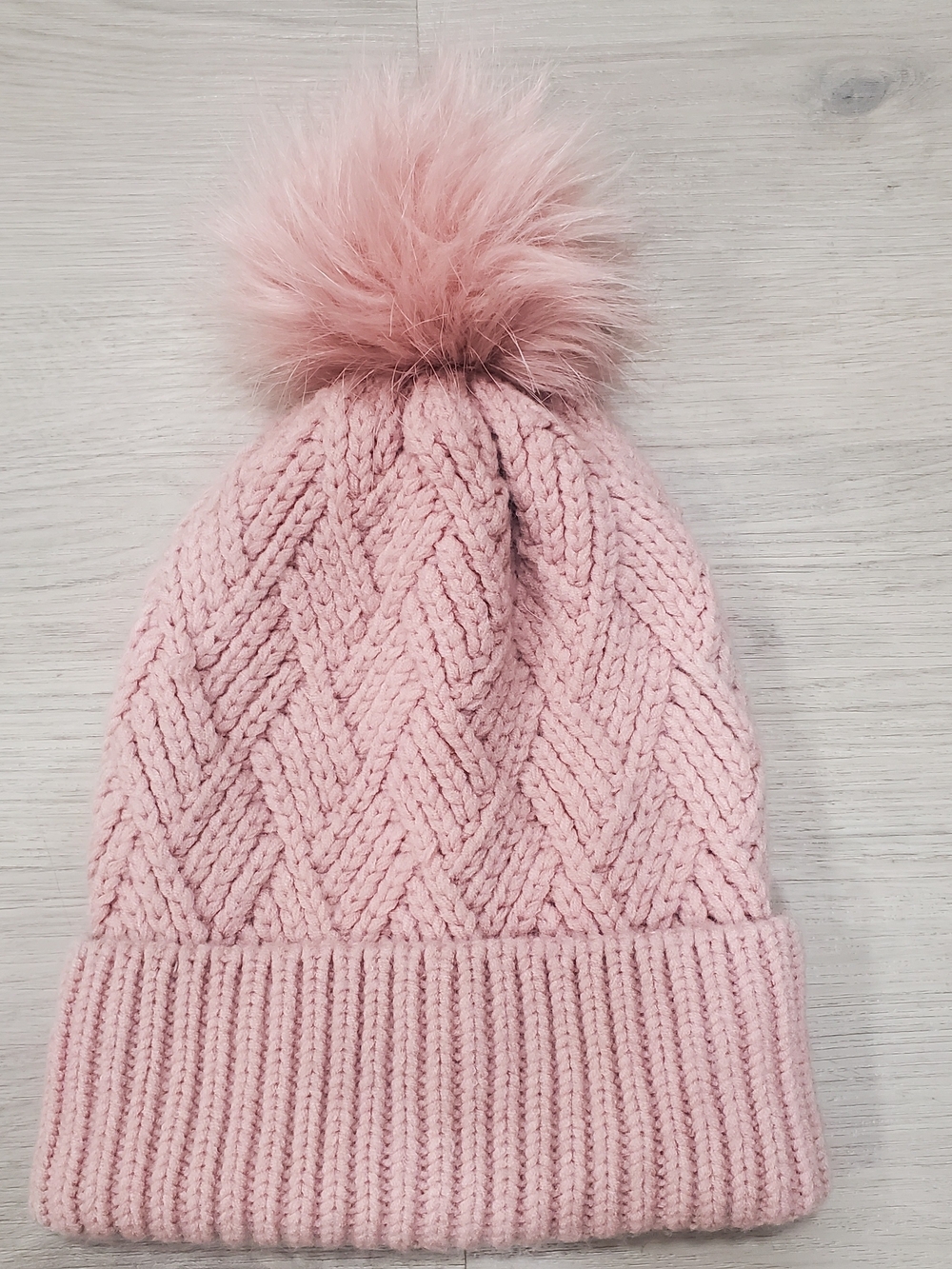 Aeropostale Pink Knit Pom Beanie